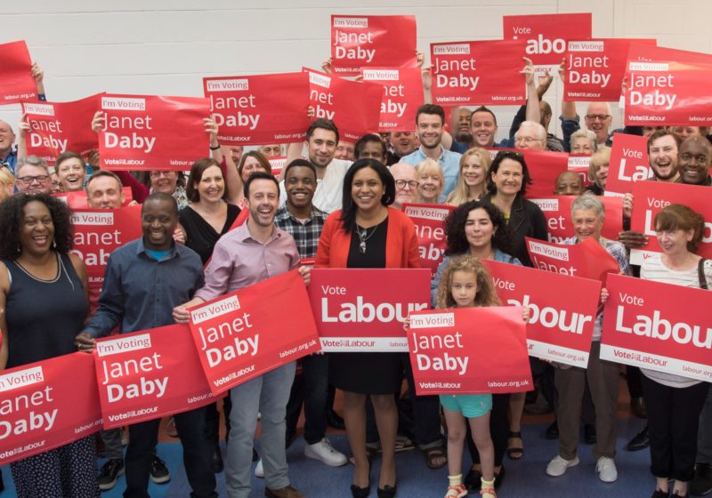 Janet with Labour activists