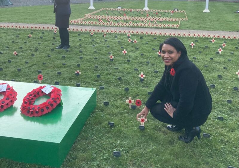 Janet Daby MP in the House of Commons Constituency Garden of Remembrance 