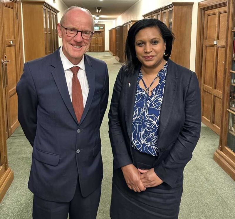 Janet Daby MP with the Schools Minister Nick Gibb after their meeting.