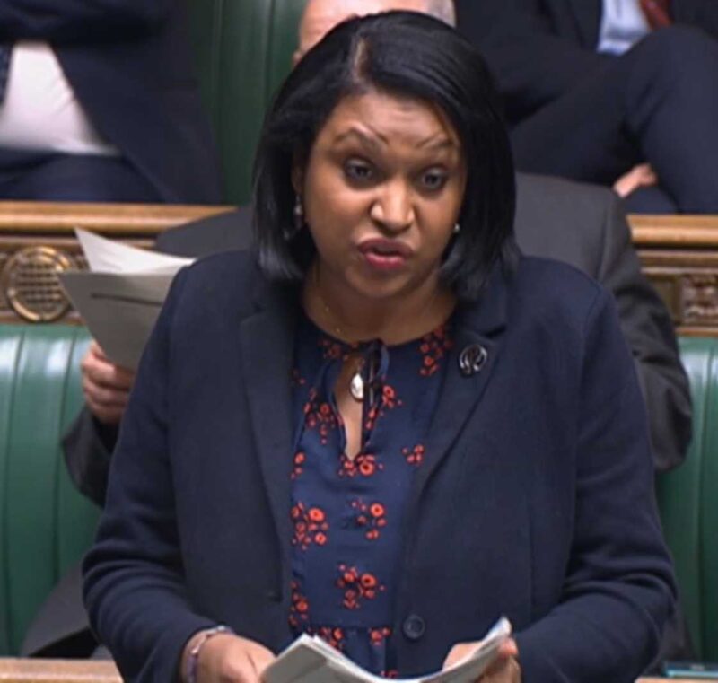 Janet Daby MP asking a question in Ministry of Defence orals on UK humanitarian aid sent to Gaza.