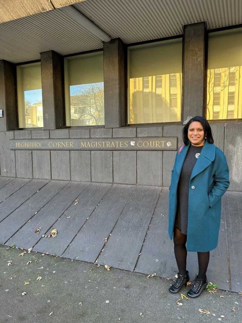 Janet Daby MP standing outside Highbury Youth Court