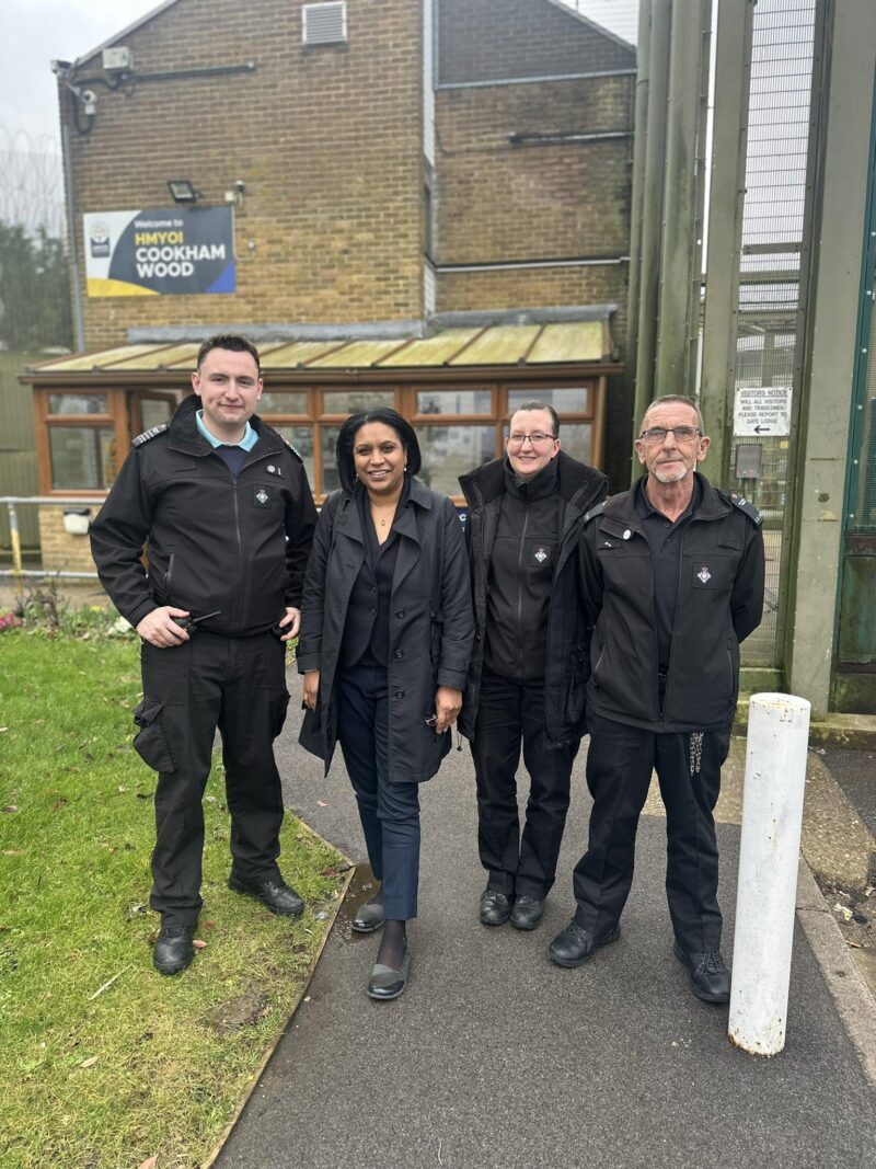 Janet Daby MP with Officers at Cookham Wood YOI
