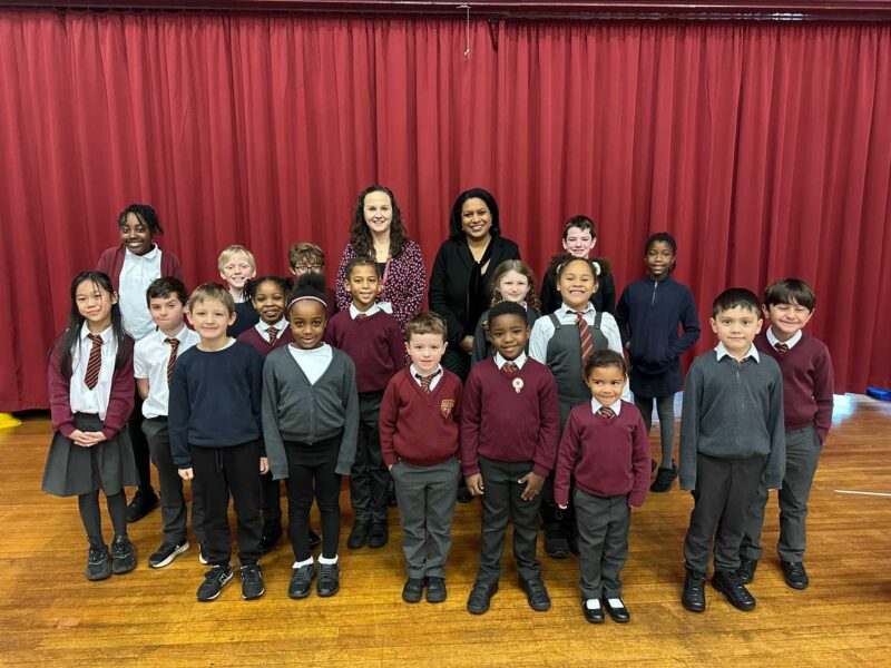 Janet Daby MP with the School Council from St Winifred