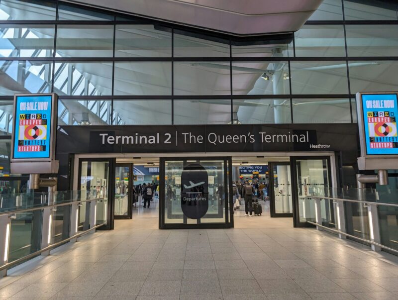 Entrance to Heathrow Terminal 2