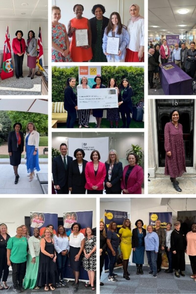 A collage of Janet at ministerial events
