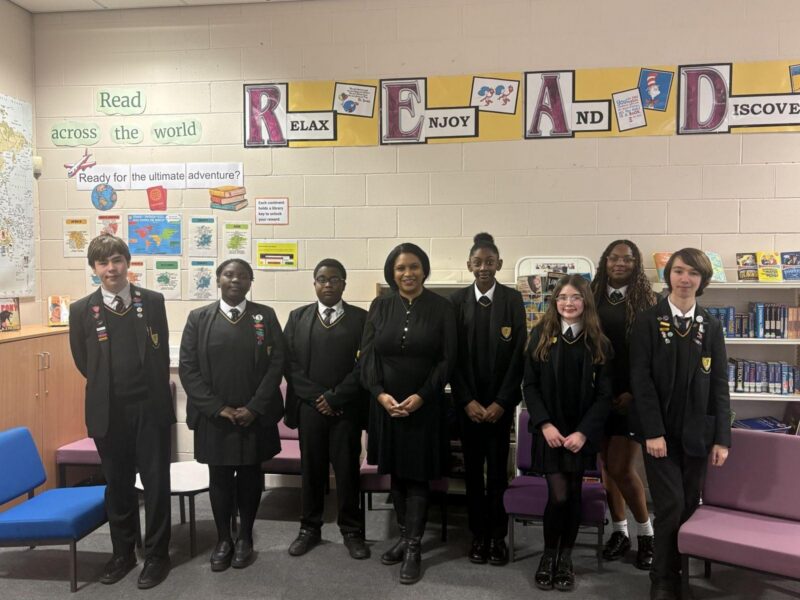 Janet Daby MP with members of the student Council